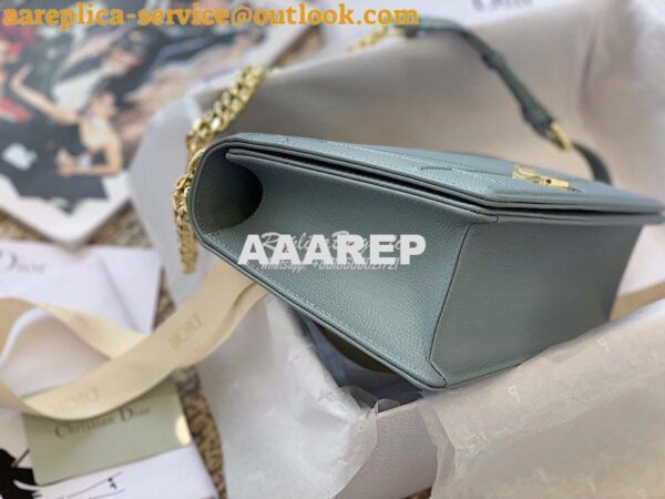 Replica Dior "Diorama" Flap in Grainy Calfskin with Large Cannage Moti 9