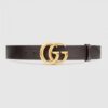 Replica Gucci Leather belt with Double G buckle cuir 406831 2