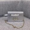 Replica Dior 30 Montaigne 2-in-1 Pouch in Metallic Steel Gray Microcan 2