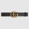 Replica Gucci Leather belt with Double G buckle with snake cuir 458949 2