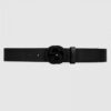 Replica Gucci Leather belt with interlocking G buckle 474345 2