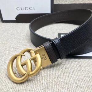 Replica Gucci Reversible leather belt with Double G buckle 474350 2