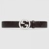 Replica Gucci Signature belt with G buckle Grey 411924 2