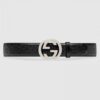 Replica Gucci Signature leather belt with Interlocking G buckle 2