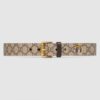 Replica Gucci Web belt with G buckle black 411924 2