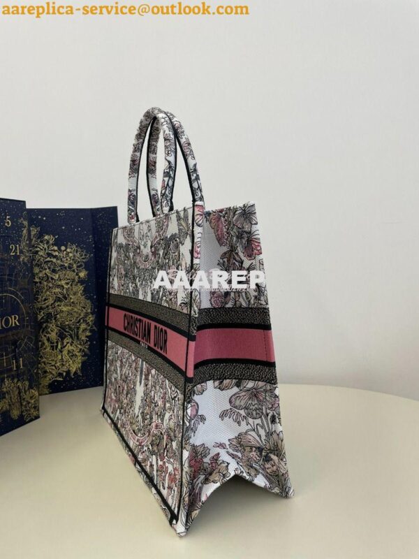 Replica Dior Book Tote bag in Pastel Pink and White Butterfly Around T 15