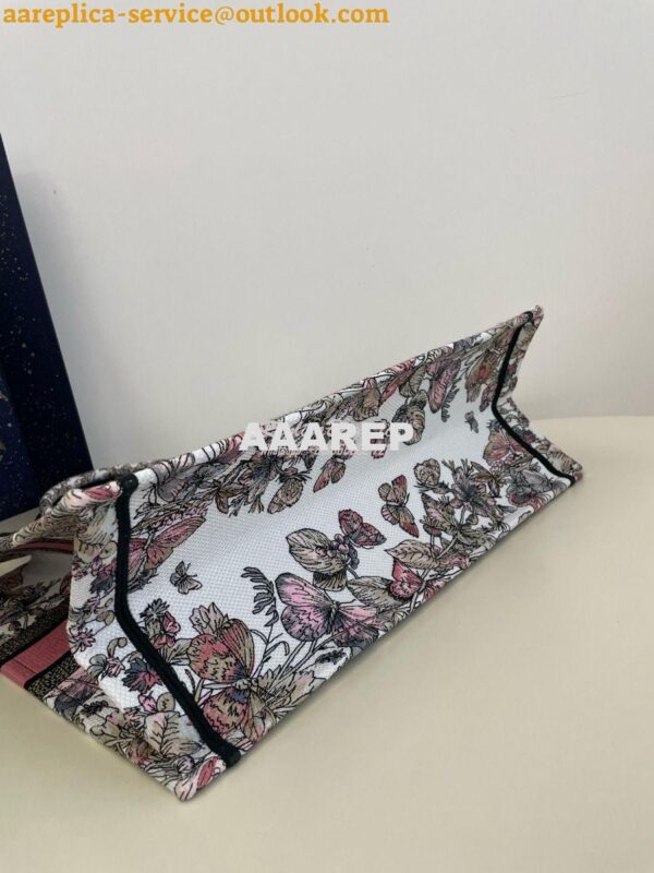 Replica Dior Book Tote bag in Pastel Pink and White Butterfly Around T 22