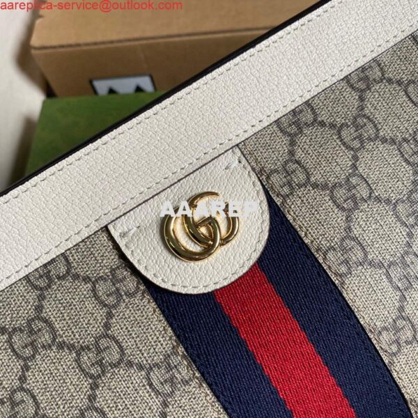 Replica Gucci 503877 Ophidia GG Small Shoulder Bag Beige White 3