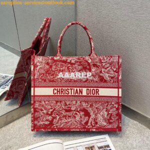 Replica Dior Book Tote bag in Raspberry Toile de Jouy Reverse Embroide 2