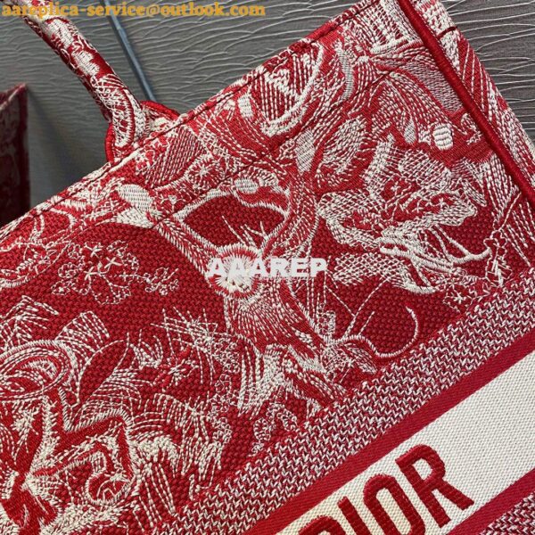 Replica Dior Book Tote bag in Raspberry Toile de Jouy Reverse Embroide 6