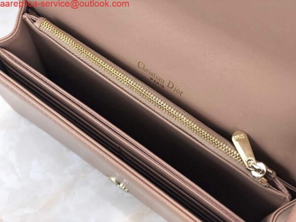 Replica Dior S0204 Lady Dior Pouch Ultramatte Cannage Calfskin Light Pink 8