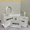 Replica Dior Book Tote bag in White Multicolor Dior Petites Fleurs Emb 2