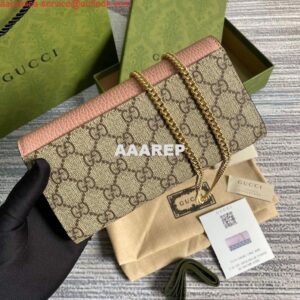 Replica Gucci 546585 GG Marmont Chain Wallet Pink