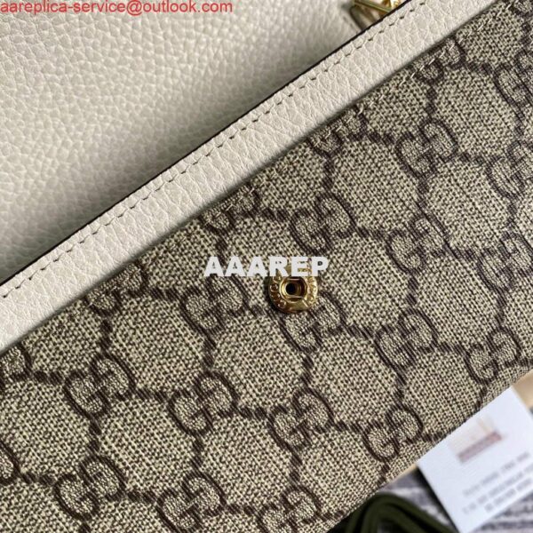 Replica Gucci 546585 GG Marmont Chain Wallet White 6