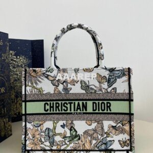 Replica Dior Book Tote bag in White Toile de Jouy Mexico Embroidery 2