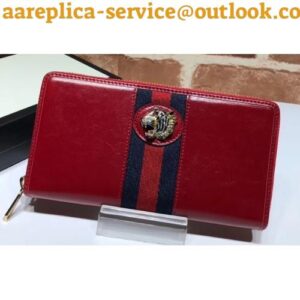 Replica Gucci Vintage Web Rajah Zip Around Wallet 573791 2019 2