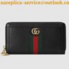 Replica Gucci Web Ophidia Zip Around Wallet 523154 Leather White 2019 2