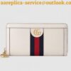 Replica Gucci Web Ophidia Zip Around Wallet 523154 Leather Black 2019