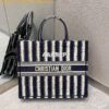 Replica Dior Book Tote Beige Stripes Embroidery Canvas Bag