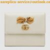 Replica Gucci White Leather Wallet With Bow