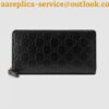 Replica Gucci Zip Around Wallet In Black Quilted Leather 2