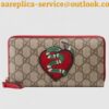 Replica Gucci Zip Around Wallet In Black Quilted Leather