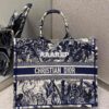 Replica Dior Book Tote Blue Dior Palms Embroidery Canvas Bag