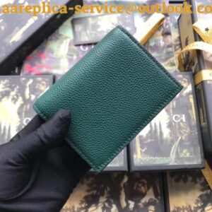 Replica Gucci Zumi Grainy Leather Card Case Wallet 570660 Green 2019 delihang-9052323 2