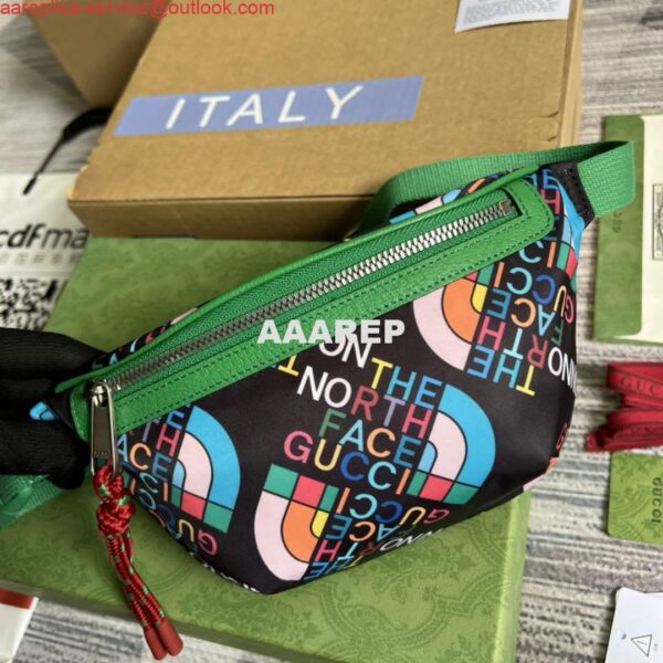 Replica Gucci 650299 The North Face x Gucci belt bag Green 5