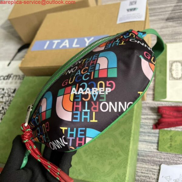 Replica Gucci 650299 The North Face x Gucci belt bag Green 6