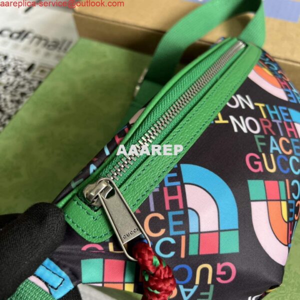 Replica Gucci 650299 The North Face x Gucci belt bag Green 7