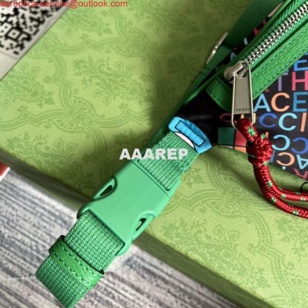 Replica Gucci 650299 The North Face x Gucci belt bag Green 9