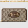 Replica Gucci Horsebit 1955 Brown Card Case Wallet