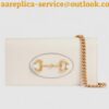 Replica Gucci Horsebit 1955 White Card Case Wallet 2