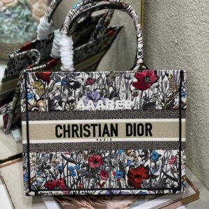 Replica Dior Book Tote M1286 Multicolor Mille Fleurs Embroidery 2