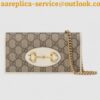 Replica Gucci Horsebit 1955 White Card Case Wallet