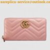 Replica Gucci Light Pink Leather Zip Around Wallet 2