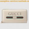 Replica Gucci Pink Print Leather Zip Around Wallet