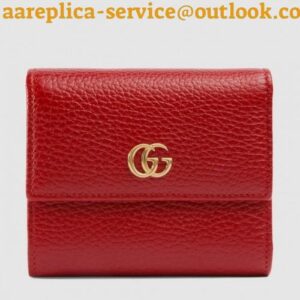 Replica Gucci Red GG Marmont Compact Wallet