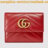 Replica Gucci Red Print Leather Zip Around Wallet 2