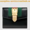 Replica Gucci Sylvie Embroidered Leather Continental Wallet