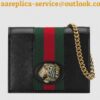 Replica Gucci Vintage Web Rajah Chain Card Case Wallet 573790 2019