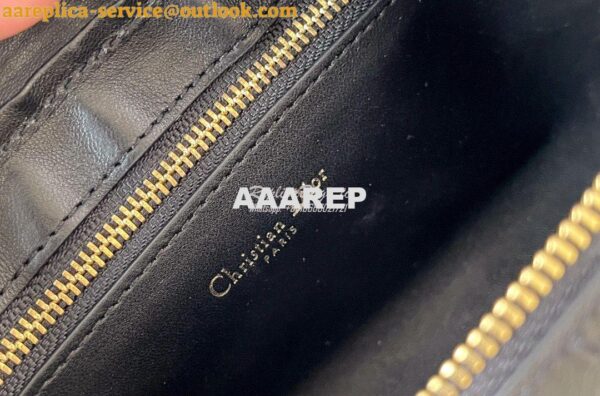 Replica Dior Caro Double Pouch Black Supple Cannage Calfskin S5037 7