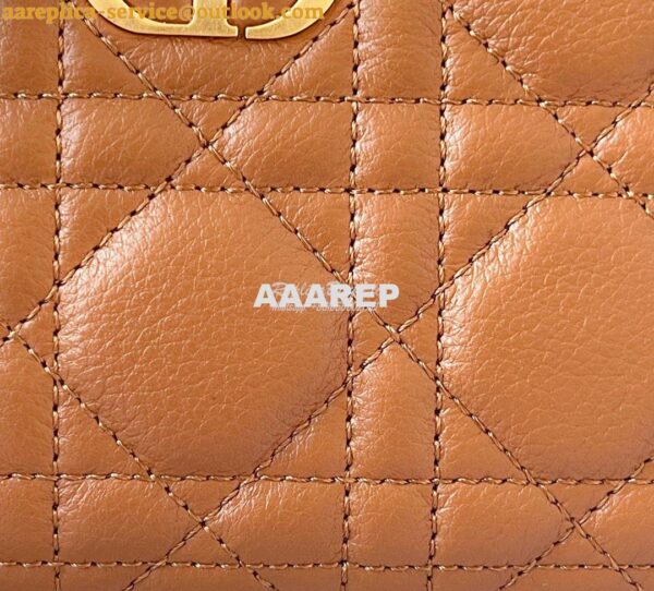 Replica Dior Caro Double Pouch Cognac Supple Cannage Calfskin S5037 6
