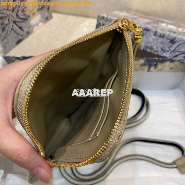 Replica Dior Caro Multifunctional Pouch Beige Supple Cannage Calfskin 8