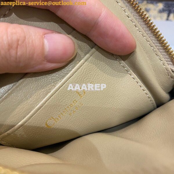 Replica Dior Caro Multifunctional Pouch Beige Supple Cannage Calfskin 9