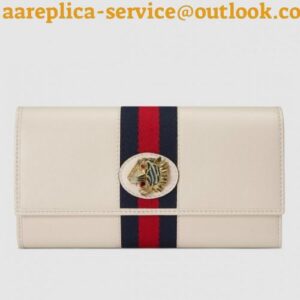 Replica Gucci 573789 Rajah continental wallet White Leather