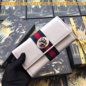 Replica Gucci 573789 Rajah continental wallet White Leather 2