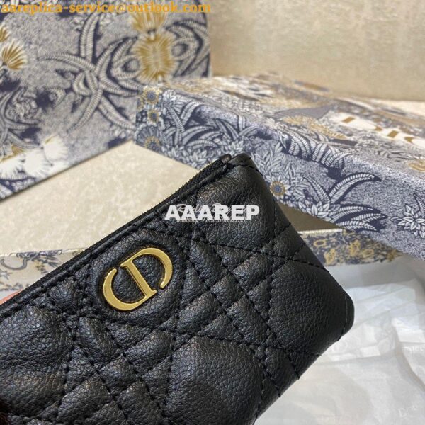 Replica Dior Caro Multifunctional Pouch Black Supple Cannage Calfskin 10
