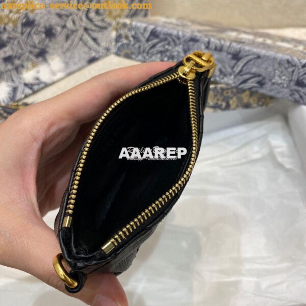 Replica Dior Caro Multifunctional Pouch Black Supple Cannage Calfskin 12
